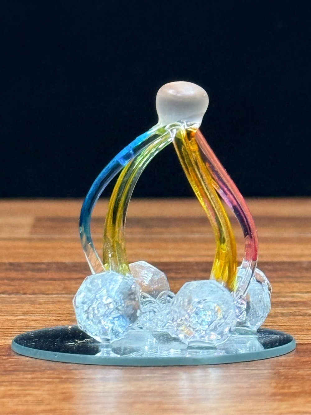 Spun Glass Miniature Carriage Figurine
